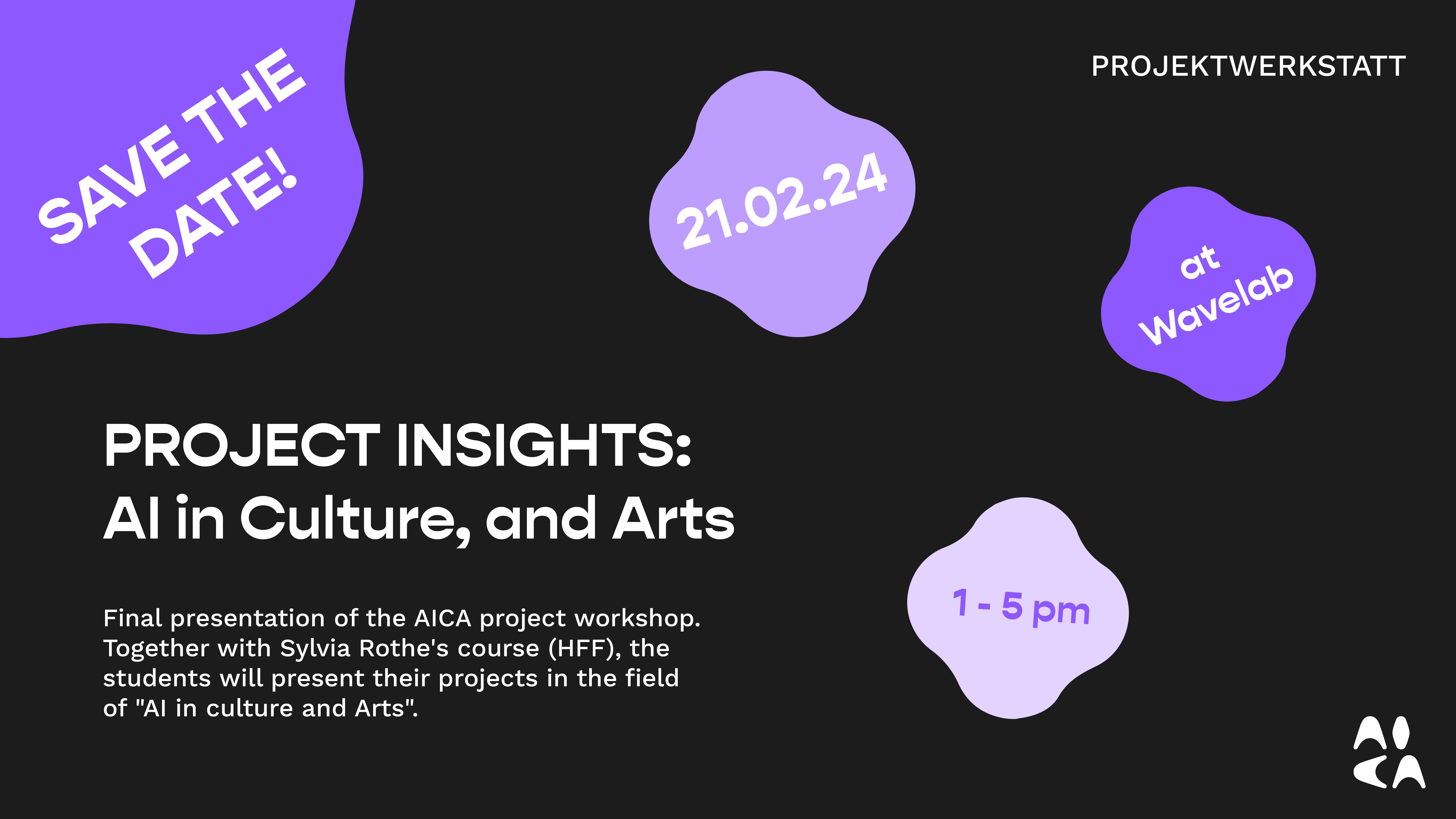 Flyer about the final event on AI in Culture and arts